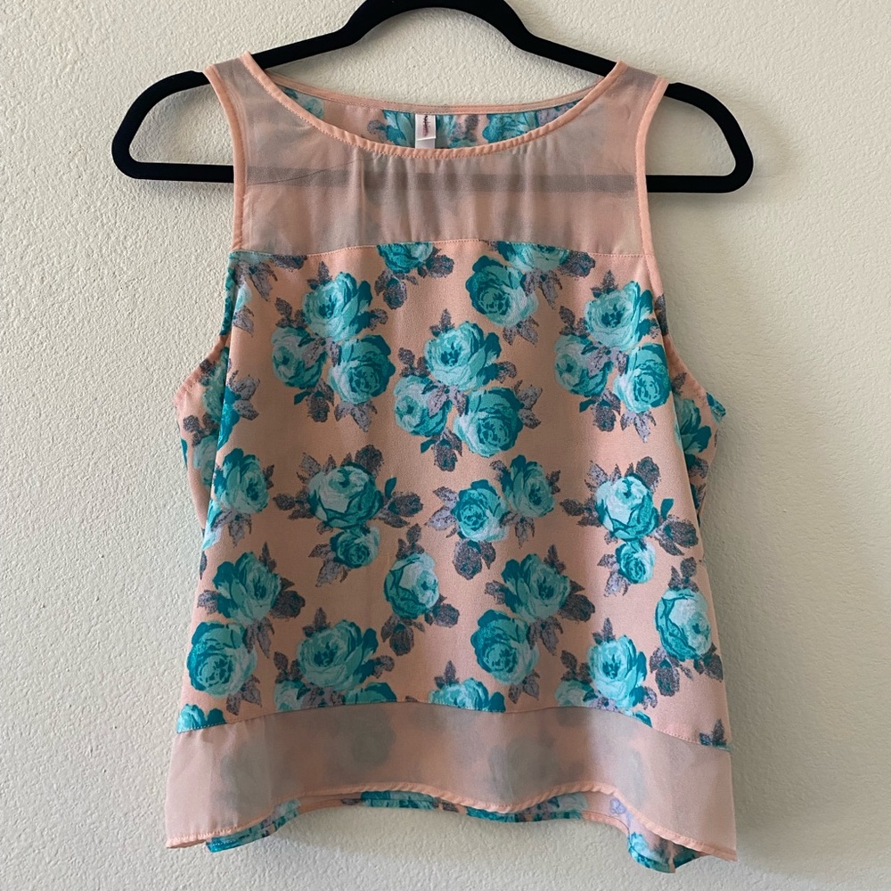 Women’s Sheer Floral Top